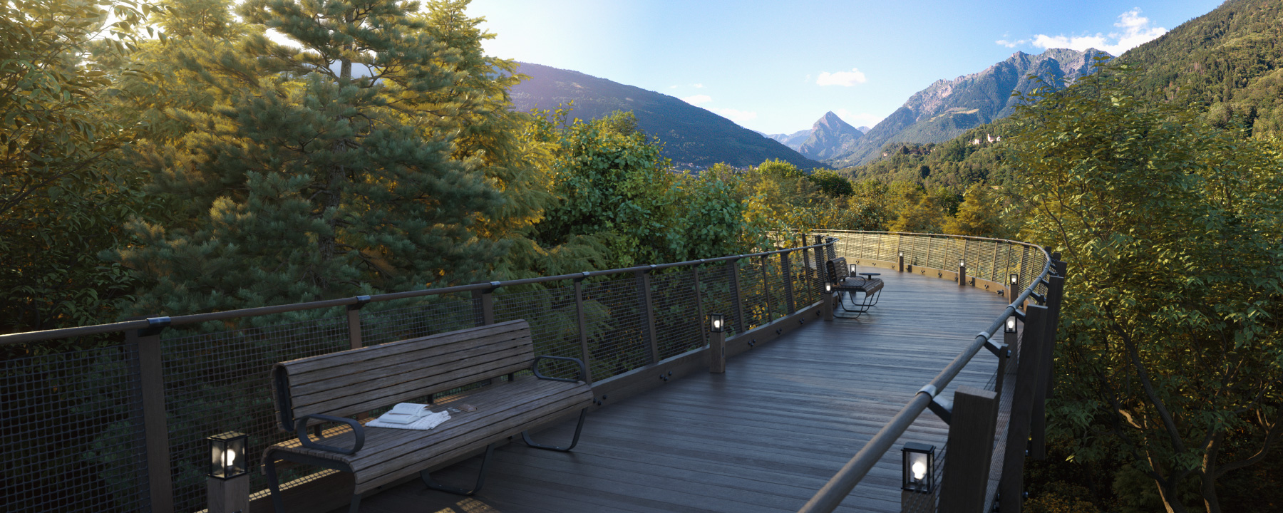 Passerella con Vista Panoramica al Sun Village Acquarossa