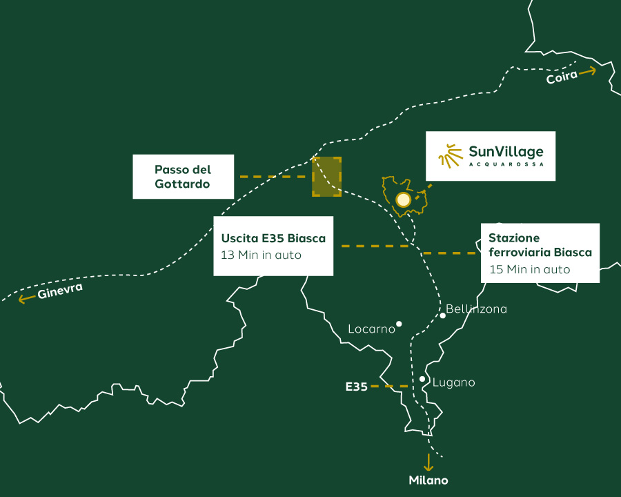 Mappa del Sun Village Acquarossa